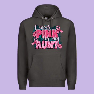 I Wear Pink For My Aunt Premium Hoodie Designed By Fadigitalartstudio