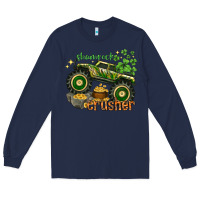 Navy shamrock crusher Long Sleeve Tee - NancyCooperArtShop