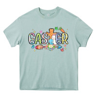 Arona easter cross with bunny Heavy Core Tee - MaliasSmallBusiness