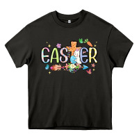 Asphalt easter cross with bunny Heavy Core Tee - MaliasSmallBusiness