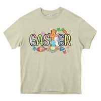 Mossy easter cross with bunny Heavy Core Tee - MaliasSmallBusiness