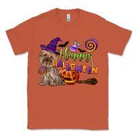 Copper Happy Halloween With Yorkshire Terrier Dog Classic Tee - LillyAllenDesigns