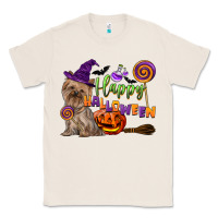 Natural Happy Halloween With Yorkshire Terrier Dog Classic Tee - LillyAllenDesigns