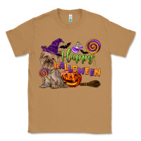 Toasted Coconut Happy Halloween With Yorkshire Terrier Dog Classic Tee - LillyAllenDesigns