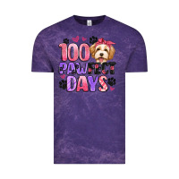Cloud Purple 100 pawfect days Vintage Tee - Artiststas