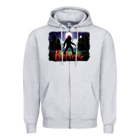 Heather Grey bigfoot believe christmas Zipper Hoodie - FaDigitalArtStudio