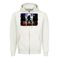 Oatmeal Heather bigfoot believe christmas Zipper Hoodie - FaDigitalArtStudio