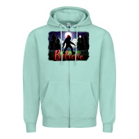 Seafoam bigfoot believe christmas Zipper Hoodie - FaDigitalArtStudio