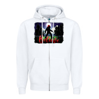 White bigfoot believe christmas Zipper Hoodie - FaDigitalArtStudio