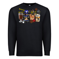 Black Police Coffee Cups Premium Sweatshirt - FaDigitalArtStudio
