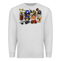 Dove Grey Police Coffee Cups Premium Sweatshirt - FaDigitalArtStudio