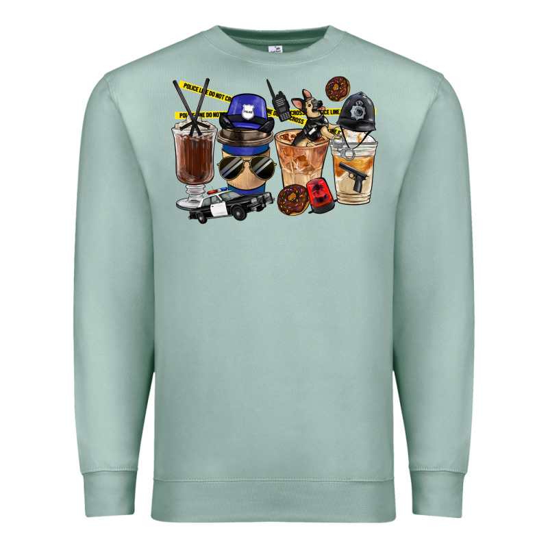 Police Coffee Cups Premium Sweatshirt by FaDigitalArtStudio | Teevron
