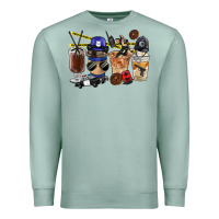 Seafoam Police Coffee Cups Premium Sweatshirt - FaDigitalArtStudio