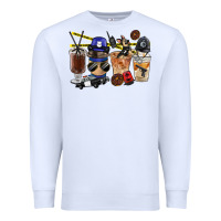 White Police Coffee Cups Premium Sweatshirt - FaDigitalArtStudio