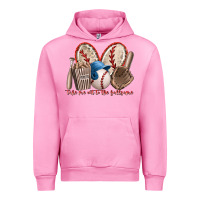 Fuchsia Pink take me out to the ballgame Urban Hoodie - RacoonDesign