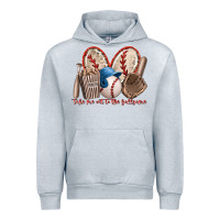 Heather Grey take me out to the ballgame Urban Hoodie - RacoonDesign