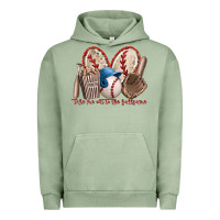 Pigment Oil Green take me out to the ballgame Urban Hoodie - RacoonDesign