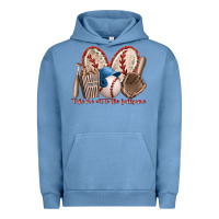 Pigment Pebble Blue take me out to the ballgame Urban Hoodie - RacoonDesign