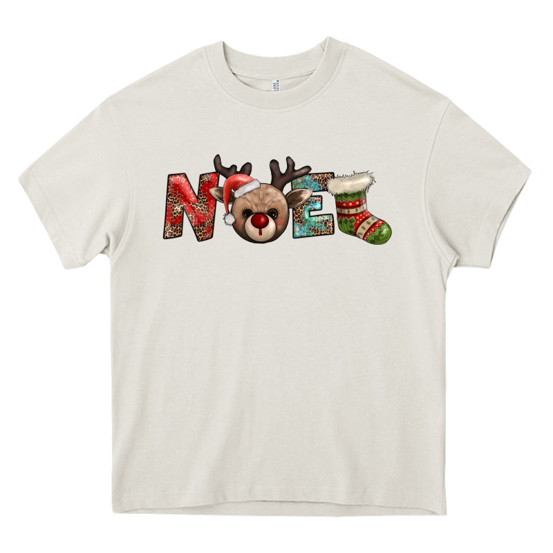 Noel With Sock And Reindeer Heavy Core Tee by AdoDesignShop | Teevron