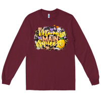 Burgundy Mama's main squeeze Long Sleeve Tee - NancyCooperArtShop