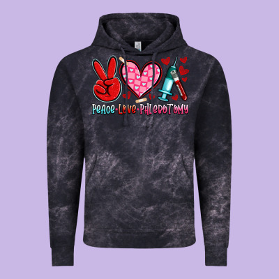 Peace Love Phlebotomy Vintage Hoodie Designed By Artiststas