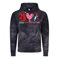 Cloud Black peace love phlebotomy Vintage Hoodie - Artiststas
