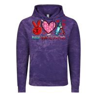 Cloud Purple peace love phlebotomy Vintage Hoodie - Artiststas