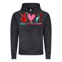 Vintage Black peace love phlebotomy Vintage Hoodie - Artiststas