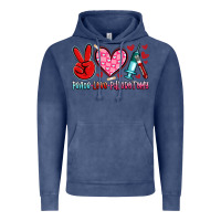 Vintage Denim peace love phlebotomy Vintage Hoodie - Artiststas