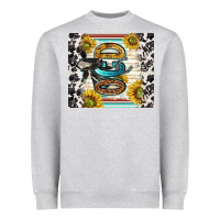 Heather Grey ocd with cow Heavyweight Sweatshirt - TumblerDesignByShophia
