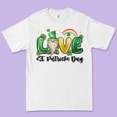 Love St. Patricks Day Gnome Premium Tee Designed By Maliassmallbusiness