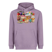 Lavender Teacher Coffee Cups Heavyweight Hoodie - FaDigitalArtStudio