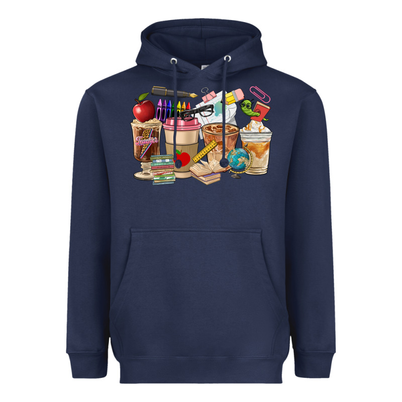 Teacher Coffee Cups Heavyweight Hoodie by FaDigitalArtStudio | Teevron