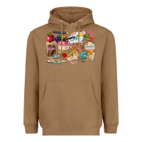 Toasted Coconut Teacher Coffee Cups Heavyweight Hoodie - FaDigitalArtStudio