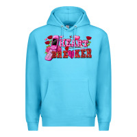 Ocean Blue Heart breaker Valentine's Day Premium Hoodie - FaDigitalArtStudio