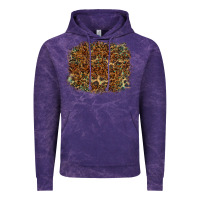 Cloud Purple leopard leather turquoise background Vintage Hoodie - RanaPortraitStore