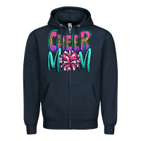 Navy cheer mom Zipper Hoodie - OliviaCreatesArt