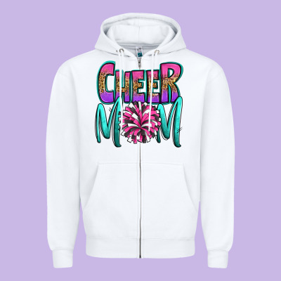 Cheer Mom Zipper Hoodie Designed By Oliviacreatesart