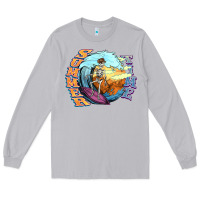 Moon Dust summer time skeleton surfing Long Sleeve Tee - NancyCooperArtShop