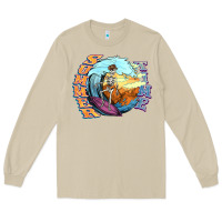 Mushroom summer time skeleton surfing Long Sleeve Tee - NancyCooperArtShop