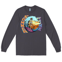 Smoke summer time skeleton surfing Long Sleeve Tee - NancyCooperArtShop