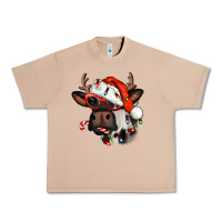 Burro Christmas cow with antlers Urban Heavy Tee - Jasminsmagicworld