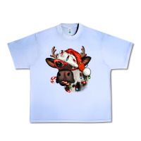 Grape Ice Christmas cow with antlers Urban Heavy Tee - Jasminsmagicworld