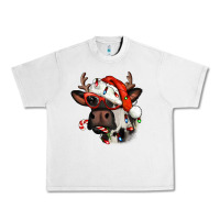 Lunar Rock Christmas cow with antlers Urban Heavy Tee - Jasminsmagicworld