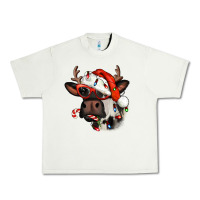 Pistachio Christmas cow with antlers Urban Heavy Tee - Jasminsmagicworld