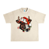 Sandshell Christmas cow with antlers Urban Heavy Tee - Jasminsmagicworld