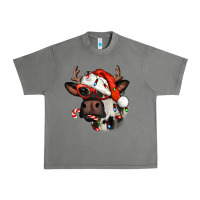 Tornado Christmas cow with antlers Urban Heavy Tee - Jasminsmagicworld
