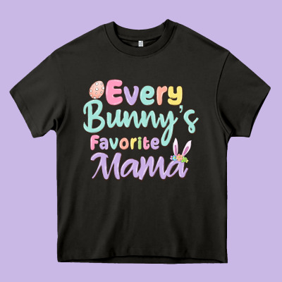 Every Bunny's Favorite Mama Heavy Core Tee Designed By Maliassmallbusiness