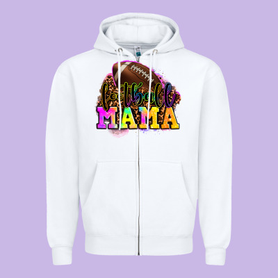 Football Mama Zipper Hoodie Designed By Oliviacreatesart