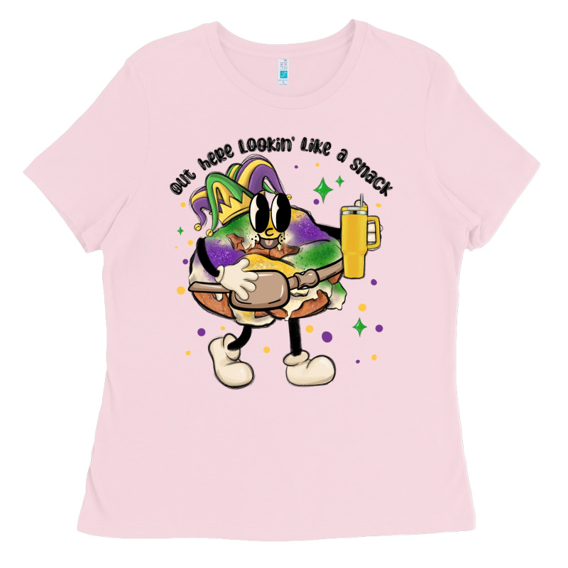 Out Here Lookin Like A Snack King Cake Mardi Gras Ladies Tee by MaliasSmallBusiness | Teevron
